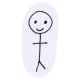 Stick person smiling